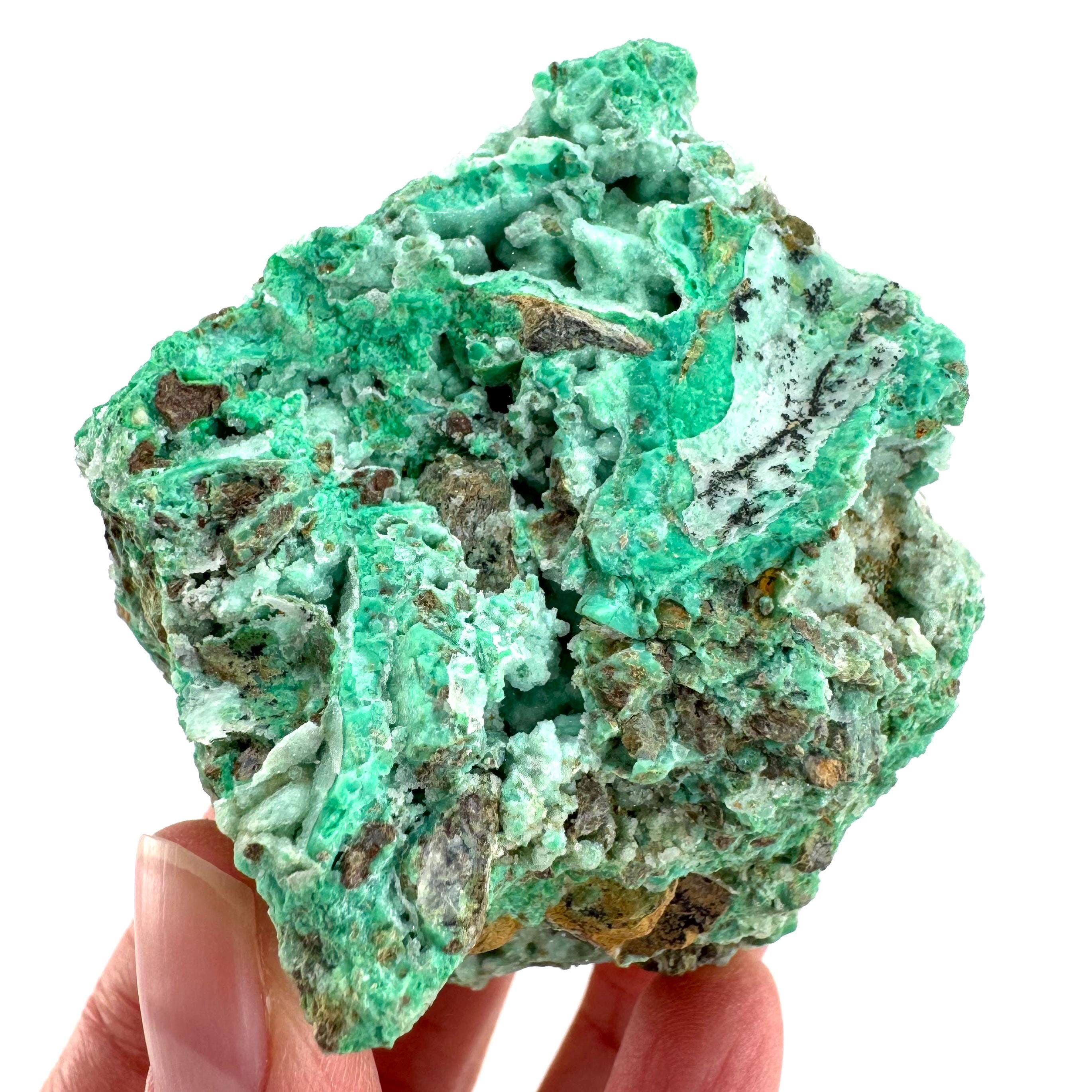 Mint Chrysoprase , Druzy Crystal, Mineral Specimen From Indonesia