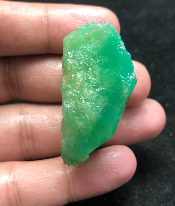 Natural Chrysoprase Rough Stone Slice | Apple Green Gemstone Slab 29.3g 47x28x19mm Natural Chrysoprase Rough Stone Slice | Apple Green Gemstone Slab 29.3g 47x28x19mm