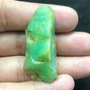 Natural Chrysoprase Rough Stone Slice | Raw Green Gemstone 21.2g 48x17x20mm Natural Chrysoprase Rough Stone Slice | Raw Green Gemstone 21.2g 48x17x20mm
