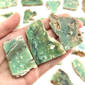 Polished Mint Chrysoprase Slice , Green Chalcedony Mineral Specimen Polished Mint Chrysoprase Slice , Green Chalcedony Mineral Specimen