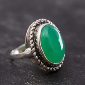 Big Chrysoprase Ring, Natural Chrysoprase, Statement Ring, Vintage Green Rings, May Birthstone, May Ring, Solid Silver Ring, Chrysoprase Big Chrysoprase Ring, Natural Chrysoprase, Statement Ring, Vintage Green Rings, May Birthstone, May Ring, Solid Silver Ring, Chrysoprase