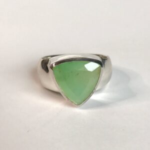 Genuine Chrysoprase Ring Size 8 Sterling Silver - Green Stone Jewelry - Chrysoprase Jewelry - Handmade - Seafoam Green Faceted Chrysoprase Genuine Chrysoprase Ring Size 8 Sterling Silver - Green Stone Jewelry - Chrysoprase Jewelry - Handmade - Seafoam Green Faceted Chrysoprase