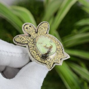 Handmade Lemon Chrysoprase Ring: 18K Gold Plated Sterling Silver Adjustable Boho Jewelry Handmade Lemon Chrysoprase Ring: 18K Gold Plated Sterling Silver Adjustable Boho Jewelry