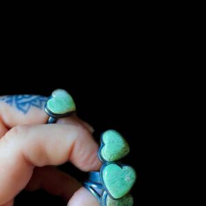 Chrysoprase Ring, Heart Ring, Green Stone Ring, Gift For Her Chrysoprase Ring, Heart Ring, Green Stone Ring, Gift For Her