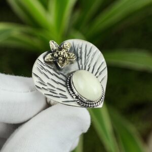 Lemon Chrysoprase Ring: Handmade 925 Sterling Silver Adjustable Band Lemon Chrysoprase Ring: Handmade 925 Sterling Silver Adjustable Band