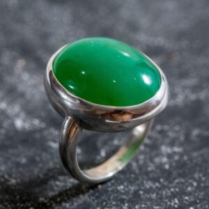 Chrysoprase Ring, Natural Chrysoprase, Green Bezel Ring, Large Oval Ring, Green Cocktail Ring, Statement Ring, Unisex Ring, Rare By Adina Chrysoprase Ring, Natural Chrysoprase, Green Bezel Ring, Large Oval Ring, Green Cocktail Ring, Statement Ring, Unisex Ring, Rare By Adina