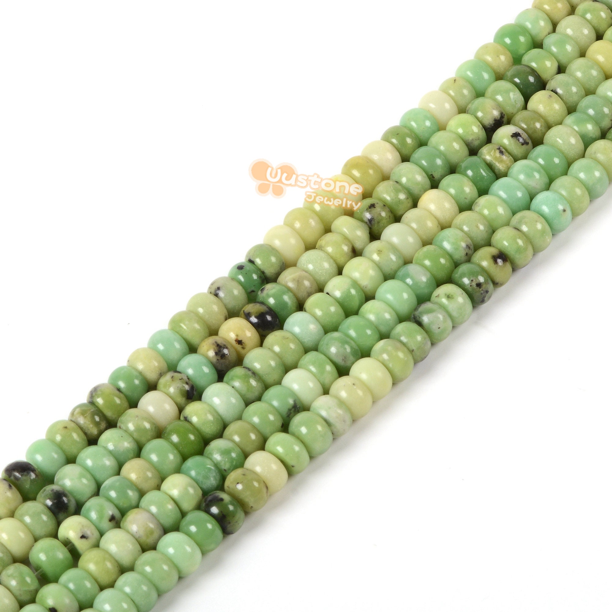6mm Australian Chrysoprase Rondelle Loose Gemstone Beads Diy Jewelry Making Bead 15"