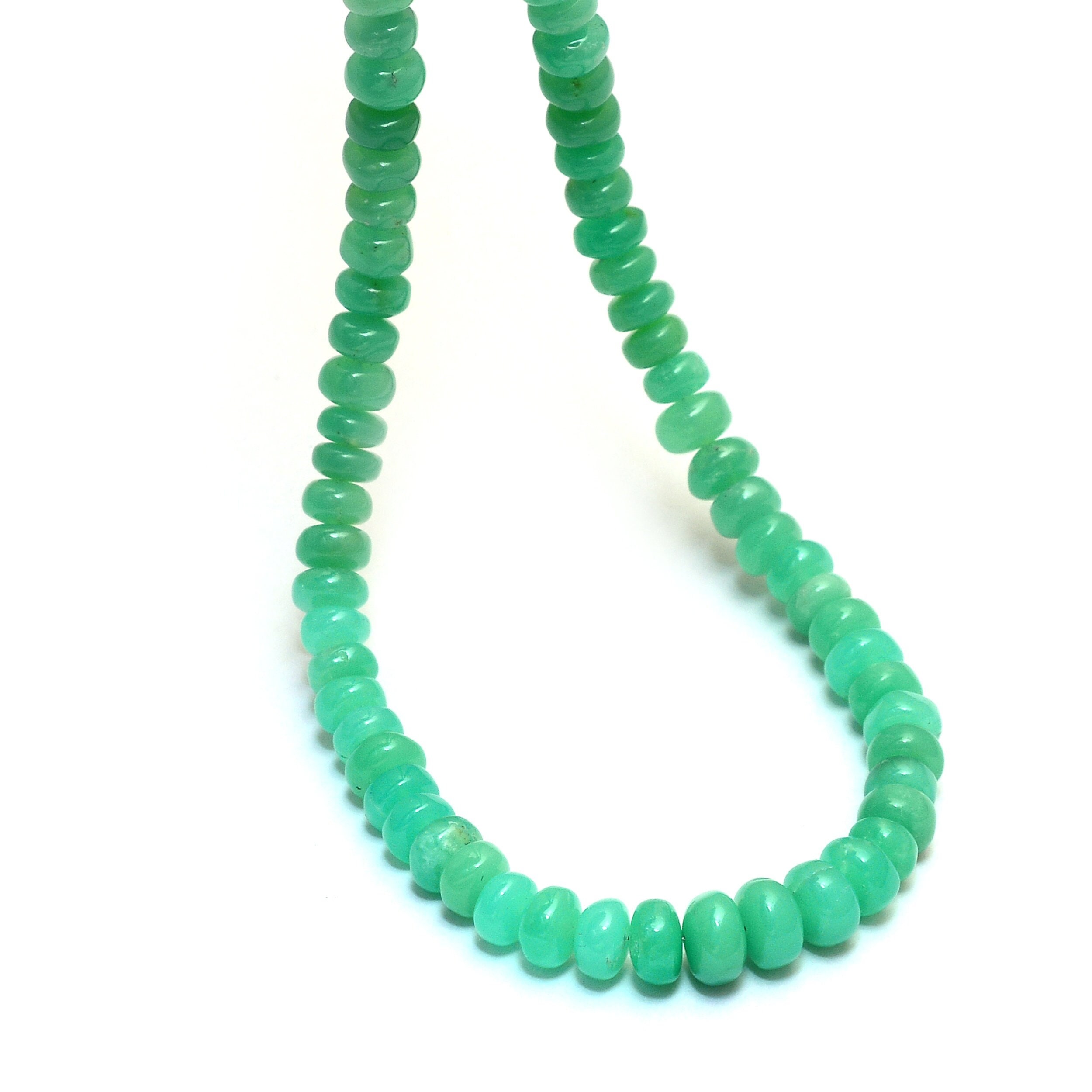 Aaa+ Chrysoprase 6mm-7mm Smooth Rondelle Shaded Beads | 16inch Strand | Natural Green Chrysoprase Semi Precious Gemstone Beads For Jewelry Aaa+ Chrysoprase 6mm-7mm Smooth Rondelle Shaded Beads | 16inch Strand | Natural Green Chrysoprase Semi Precious Gemstone Beads For Jewelry