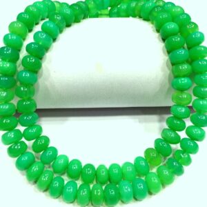 AAA+ QUALITY~Natural Chrysoprase Smooth Rondelle Beads 7.MM Chrysoprase Rondelle Beads Great Luster Chrysoprase Gemstone Beads Strand.