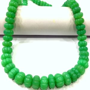 AAA+ QUALITY~Rare~Chrysoprase Rondelle Beads Chrysoprase Carved Beads Chrysoprase Gemstone Beads Chrysoprase Melon Beads Wholesale Beads.
