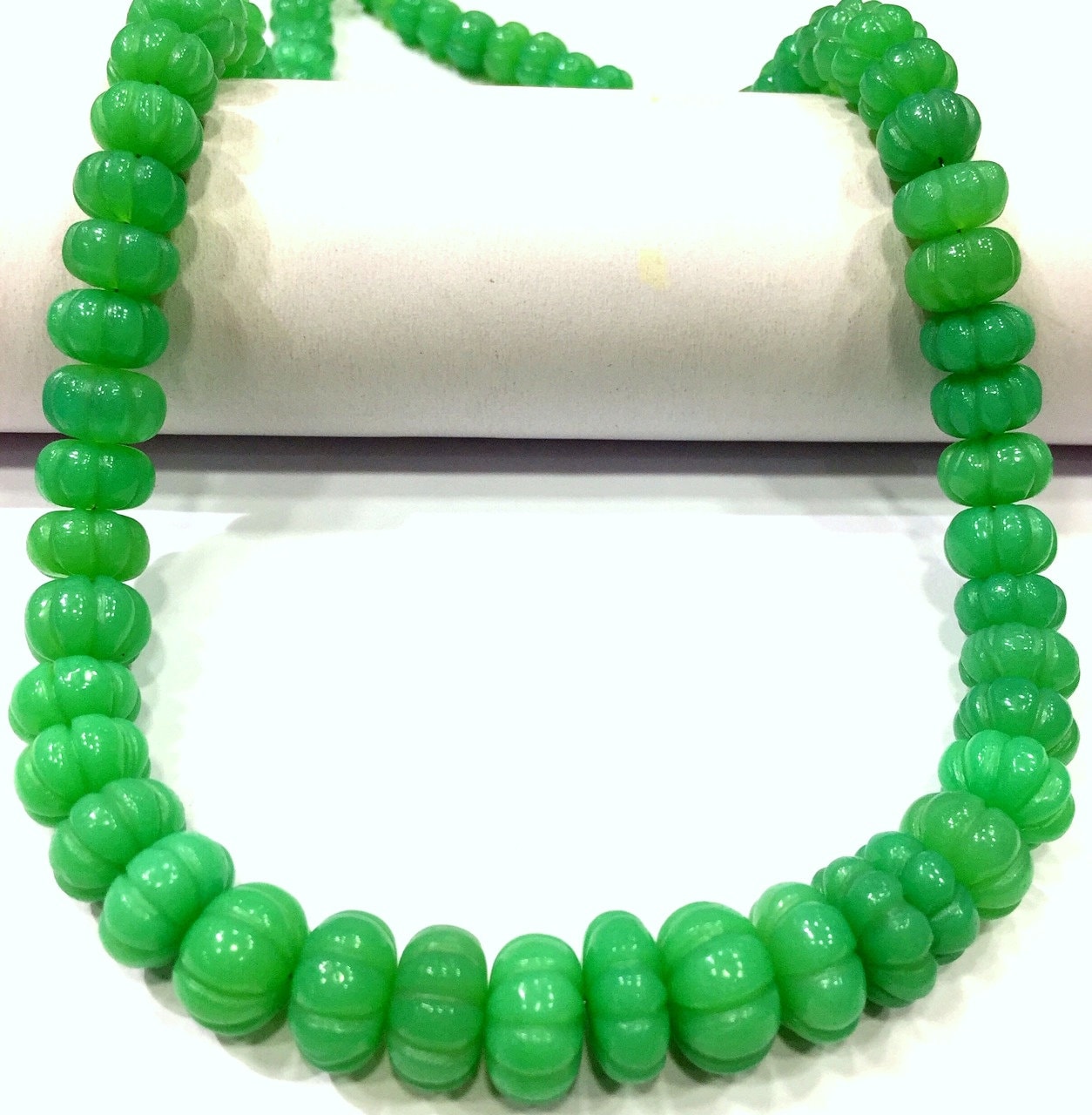 Aaa+ Quality~rare~chrysoprase Rondelle Beads Chrysoprase Carved Beads Chrysoprase Gemstone Beads Chrysoprase Melon Beads Wholesale Beads.
