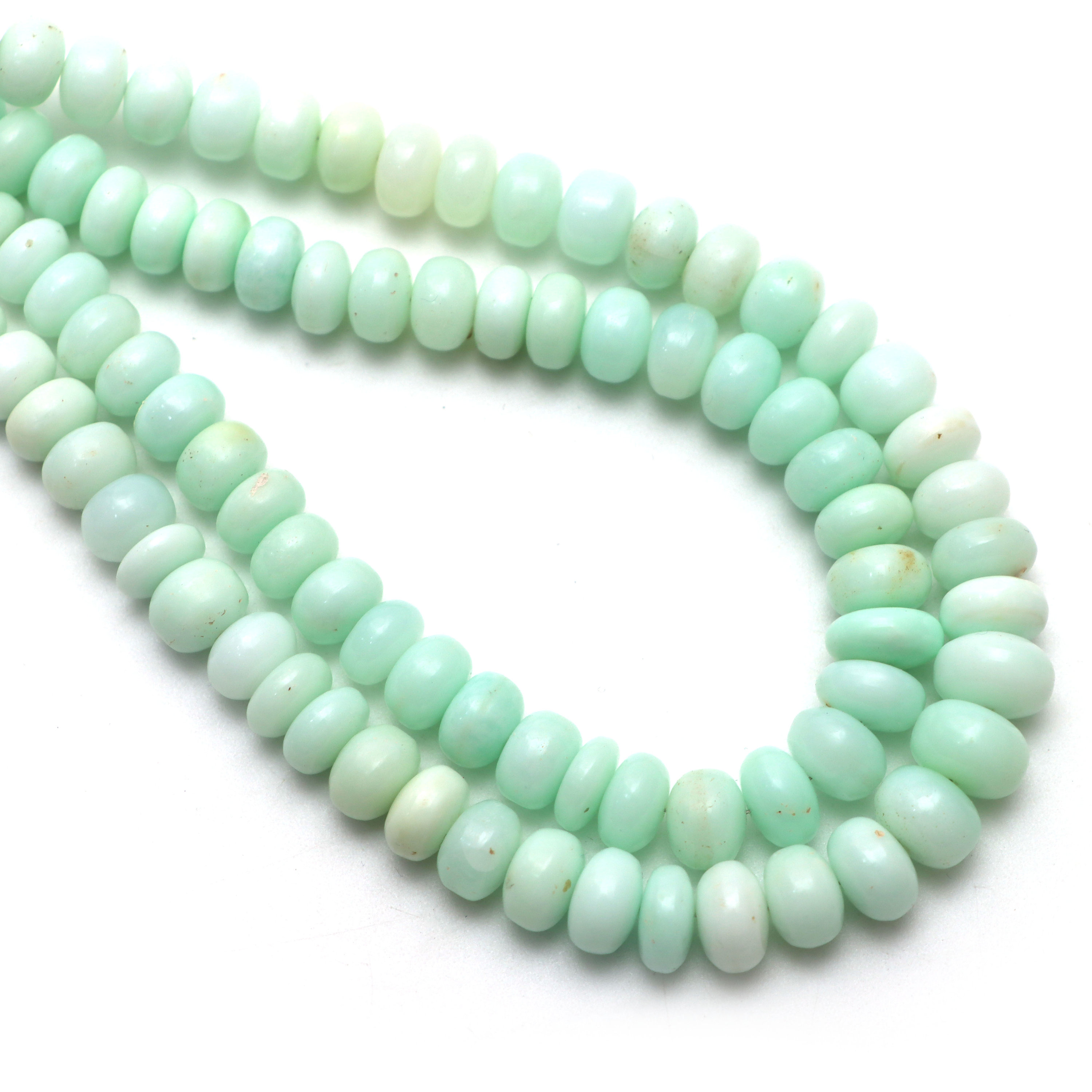 Mint Chrysoprase Smooth Rondelle Beads, 8 Mm To 10 Mm , Mint Chrysoprase Jewelry Making Beads, 18 Inches Full Strand, Price Per Strand
