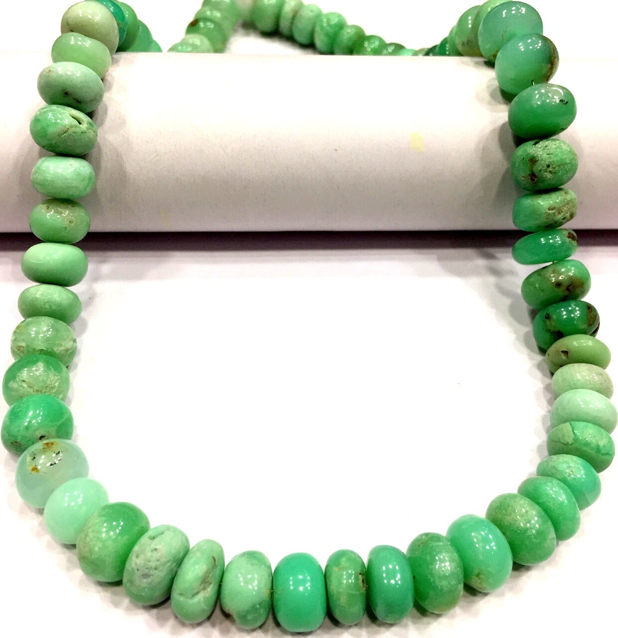 Natural Chrysoprase Smooth Rondelle Beads 11-12.mm Chrysoprase Strand Beads Green Chrysoprase Gemstone Beads Jewelry Making Beads.