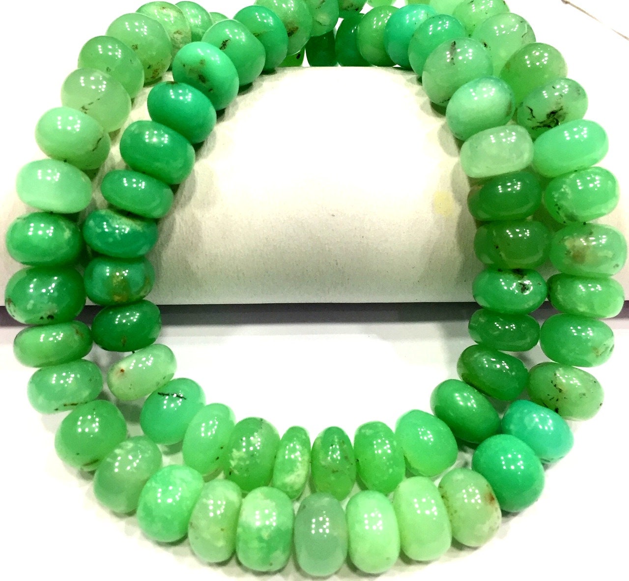 Natural Chrysoprase Smooth Rondelle Beads Chrysoprase Gemstone Beads Large Size Rondelle Beads Chrysoprase Strand Wholesale Bead Top Quality
