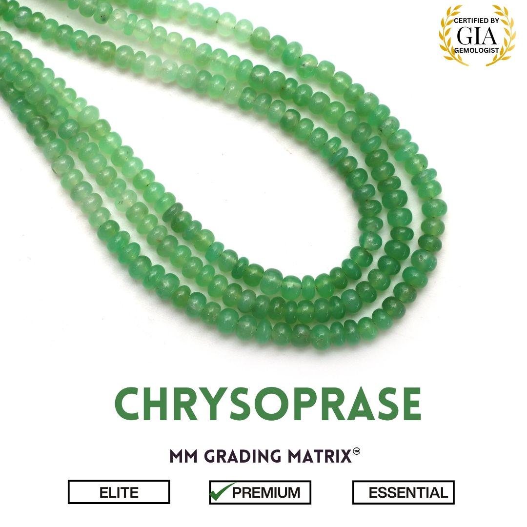 Natural Chrysoprase Smooth Rondelle Beads, 3.5mm - 4mm Chrysoprase Plain Gemstone Beads, Chrysoprase Beads, Chrysoprase Rondelle Strand 18"