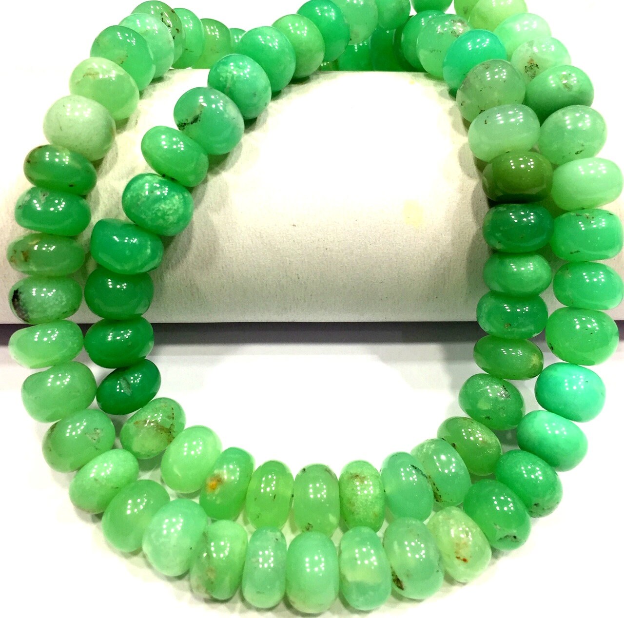 Natural Chrysoprase Smooth Rondelle Beads Chrysoprase Gemstone Beads Polished Rondelle Beads Chrysoprase String Wholesale Bead Top Quality.