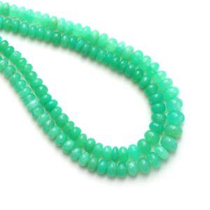 Chrysoprase Smooth Rondelle Beads, 4 Mm To 7 Mm , Chrysoprase Beads, Plain Chrysoprase Beads, 8 Inches / 18 Inches Strand, Price Per Strand