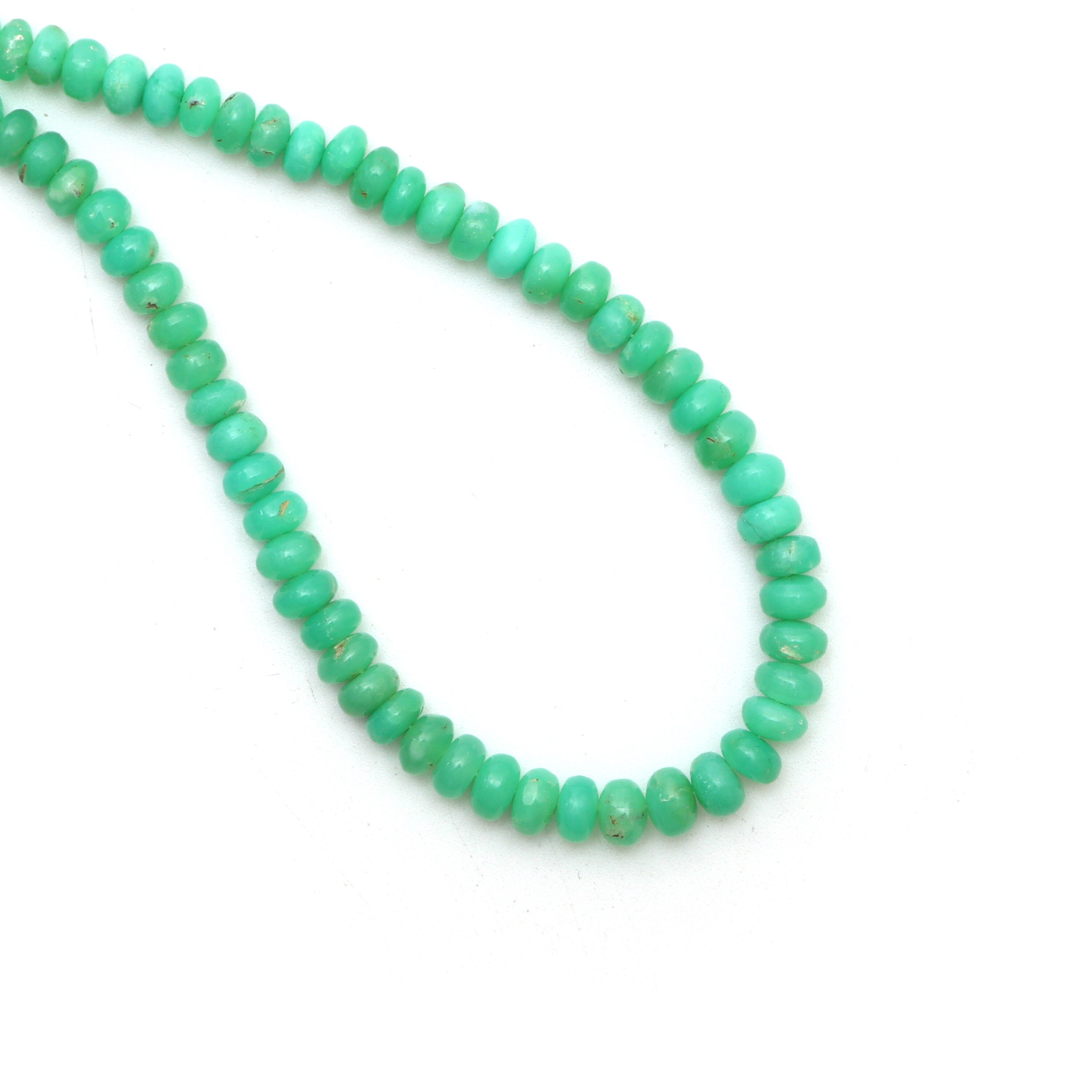 Chrysoprase Smooth Rondelle Beads, 4 Mm To 6 Mm, Chrysoprase Jewelry Making Beads, 18 Inches Full Strand, Price Per Strand Chrysoprase Smooth Rondelle Beads, 4 Mm To 6 Mm, Chrysoprase Jewelry Making Beads, 18 Inches Full Strand, Price Per Strand