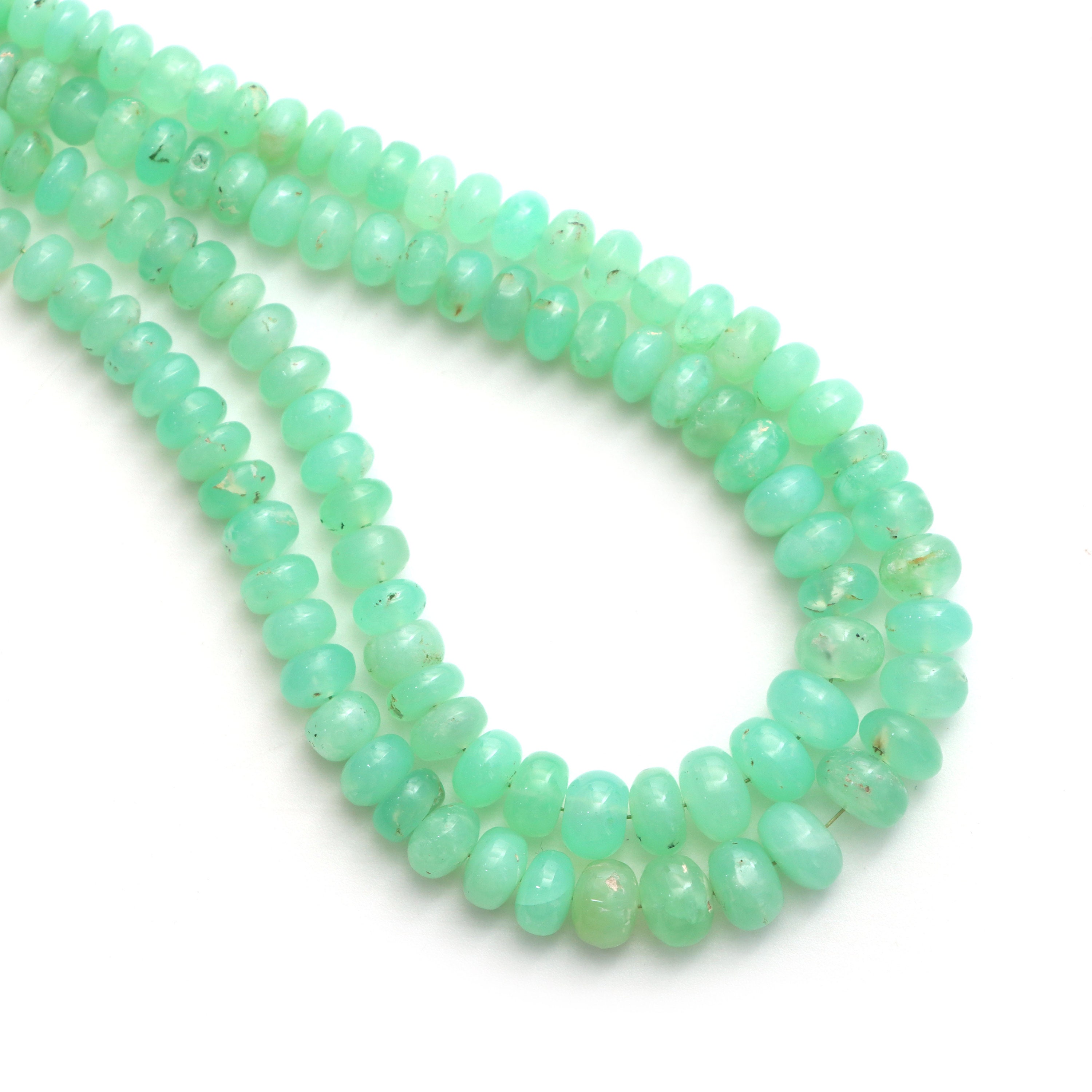 Chrysoprase Smooth Rondelle Beads, 4.5 Mm To 7.5 Mm, Chrysoprase Jewelry Making Beads, 8 Inches/ 18 Inches Full Strand, Price Per Strand Chrysoprase Smooth Rondelle Beads, 4.5 Mm To 7.5 Mm, Chrysoprase Jewelry Making Beads, 8 Inches/ 18 Inches Full Strand, Price Per Strand