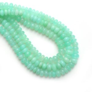 Chrysoprase Smooth Rondelle Beads, 5.5 Mm To 8 Mm, Chrysoprase Jewelry Making Beads, 8 Inches/ 18 Inches Full Strand, Price Per Strand Chrysoprase Smooth Rondelle Beads, 5.5 Mm To 8 Mm, Chrysoprase Jewelry Making Beads, 8 Inches/ 18 Inches Full Strand, Price Per Strand