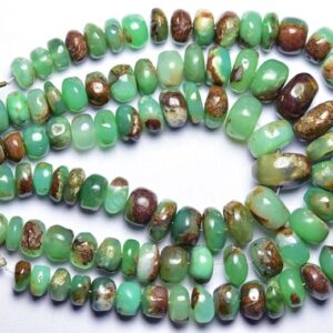 Unique Bi Color Chrysoprase Rondelle Beads - 7 inches - Beautiful Natural Smooth Bi Chrysoprase Rondelle - Size is 7-10mm #1903 Unique Bi Color Chrysoprase Rondelle Beads - 7 inches - Beautiful Natural Smooth Bi Chrysoprase Rondelle - Size is 7-10mm #1903