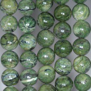 12MM Green Chrysoprase Gemstone Round Loose Beads 15.5 inch Full Strand (80002677-A88)