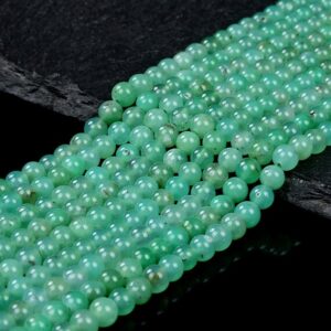5MM Natural Australian Chrysoprase Gemstone Grade AAA Round Loose Beads BULK LOT 1,2,6,12 and 50 (D448)