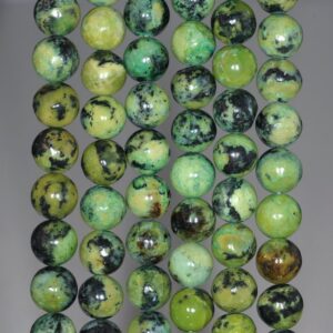 8MM Black Green Chrysoprase Gemstone Round Loose Beads 7.5 inch Half Strand (80000535 H-A71)