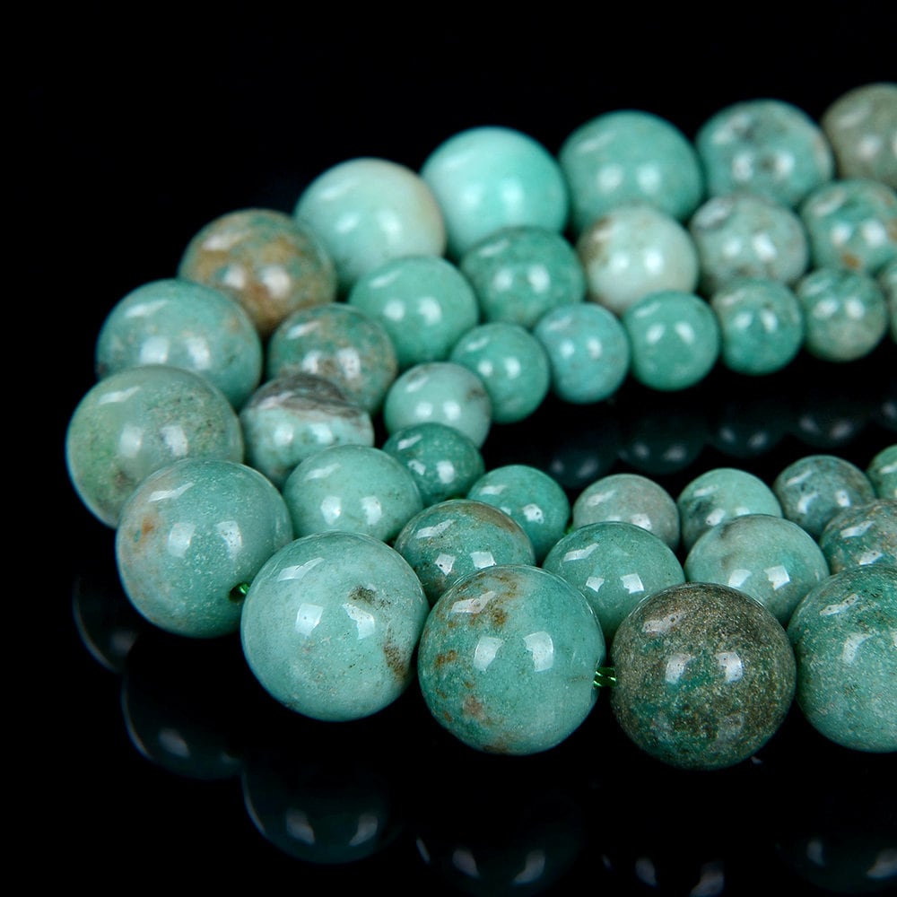 Chrysoprase Gemstone Grade Aaa Round 6mm 8mm 10mm Loose Beads (d6)