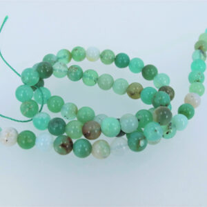 Genuine Chrysoprase round beads 6mm. Green Chrysoprase Gemstone Beads. DIY Loose beads
