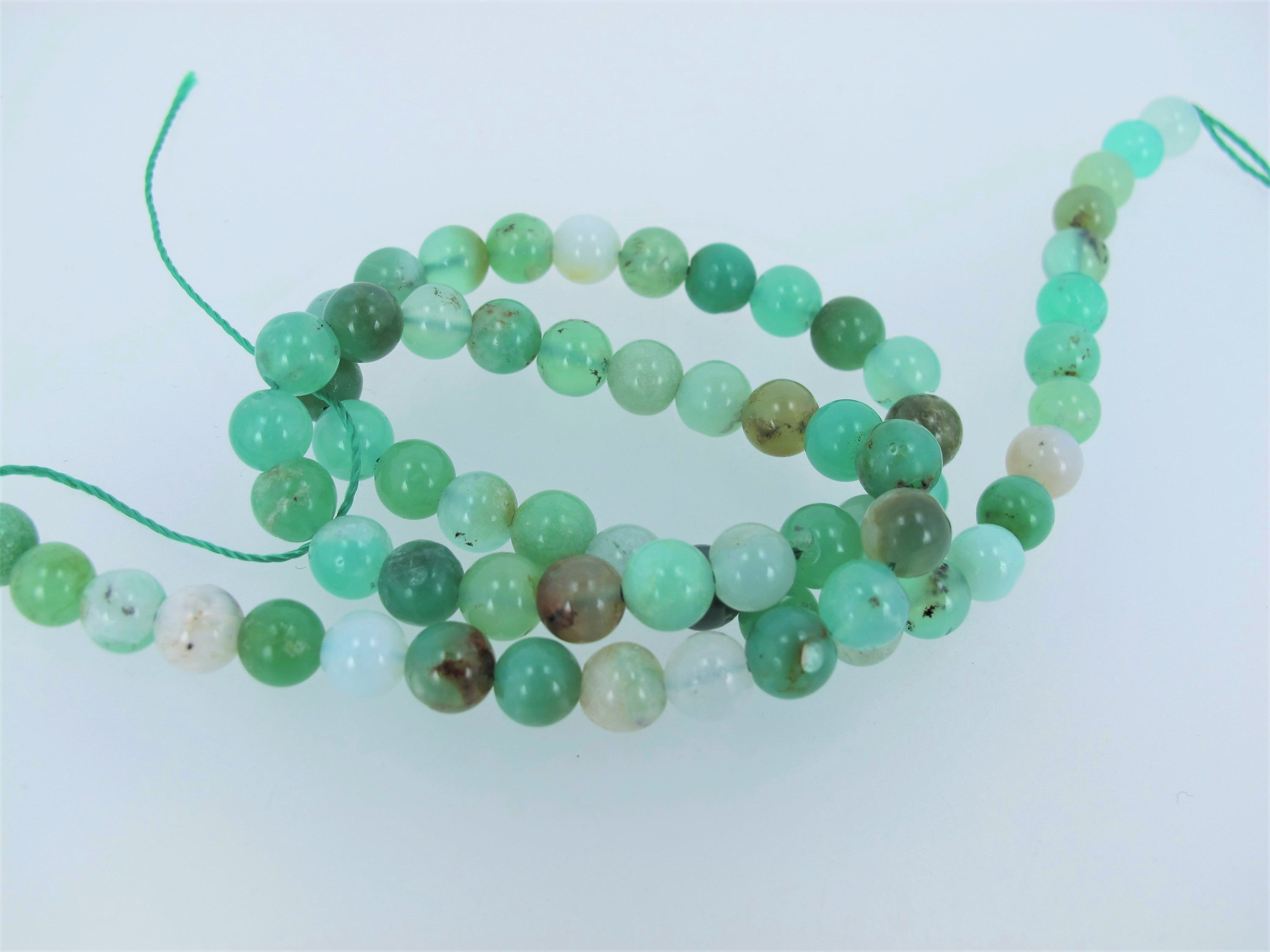 Genuine Chrysoprase Round Beads 6mm. Green Chrysoprase Gemstone Beads. Diy Loose Beads