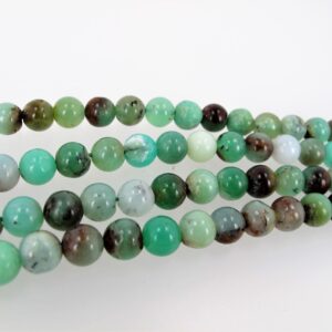 Genuine Chrysoprase round beads 8mm. Green Chrysoprase gemstone beads 7.5''. DIY loose beads