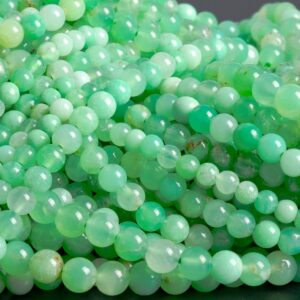 Genuine Natural Green Chrysoprase / Australian Jade Loose Beads Round Shape 3mm 4mm 5mm Genuine Natural Green Chrysoprase / Australian Jade Loose Beads Round Shape 3mm 4mm 5mm