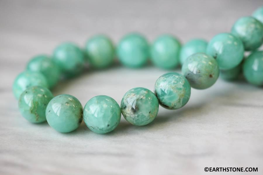 L/ Chrysoprase 14mm Round Beads 16" Strand Natural Gemstone Beads For Jewelry Making (157-1180)