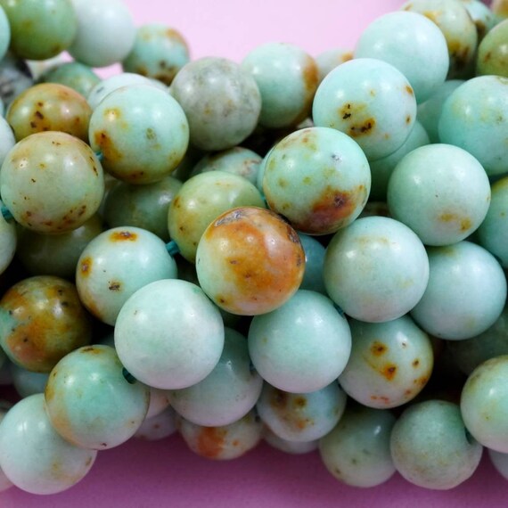 Mongolian Chrysoprase Beads (round)(smooth)(6mm)(8mm)(10mm)(16"strand)