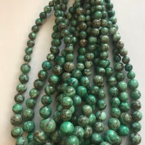Natural Chrysoprase 6-14mm Round Graduated Gemstone Bead 15.5 inch