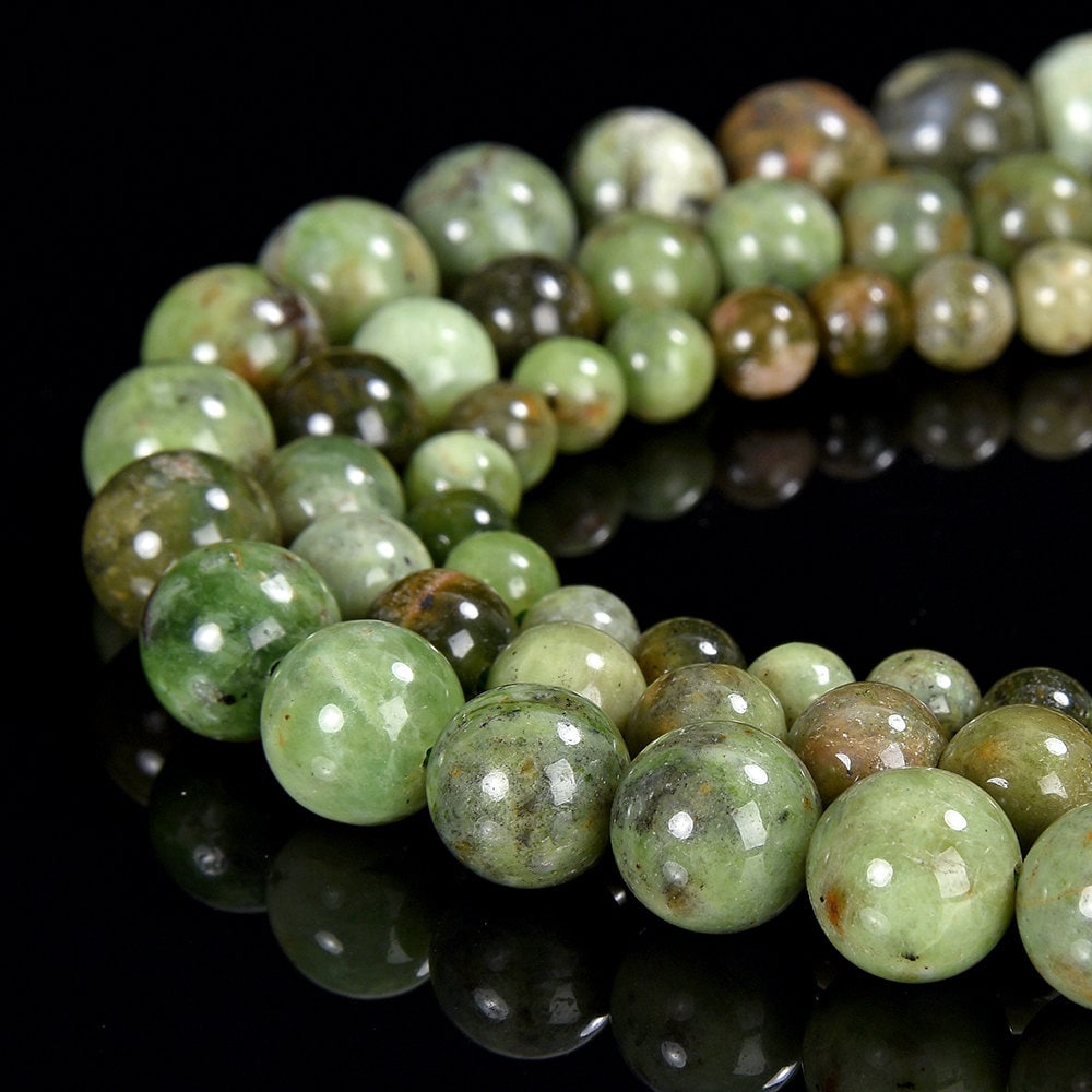 Natural African Chrysoprase Gemstone Round 6mm 8mm 10mm Loose Beads (d566) Natural African Chrysoprase Gemstone Round 6mm 8mm 10mm Loose Beads (d566)