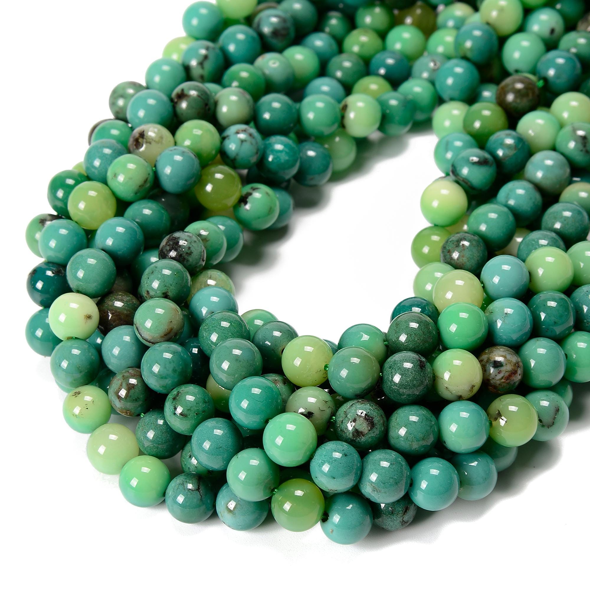 Natural Chrysoprase Smooth Round Beads 4mm 6mm 8mm 10mm 12mm 15.5" Strand Natural Chrysoprase Smooth Round Beads 4mm 6mm 8mm 10mm 12mm 15.5" Strand