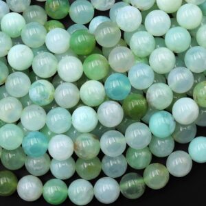 Natural Translucent Soft Green Chrysoprase Round Beads 8mm Gemstone 15.5" Strand Natural Translucent Soft Green Chrysoprase Round Beads 8mm Gemstone 15.5" Strand