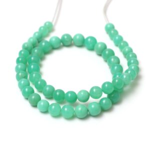 Chrysoprase Smooth Round Balls, 5.5 Mm To 7 Mm, Chrysoprase Jewelry Handmade Gift For Women, 13 Inches Full Strand, Price Per Strand