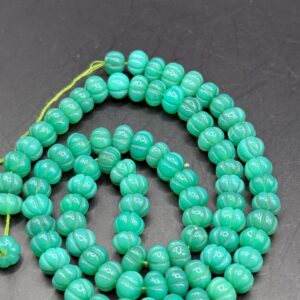 Chrysoprase Chalcedony Carved Roundelles Chrysoprase Chalcedony Carved Roundelles