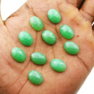 Natural Chrysoprase Faceted Checker Cut Calibrated Gemstone For Jewelry Making All Sizes Available Flat Back Polished Gemstone Natural Chrysoprase Faceted Checker Cut Calibrated Gemstone For Jewelry Making All Sizes Available Flat Back Polished Gemstone