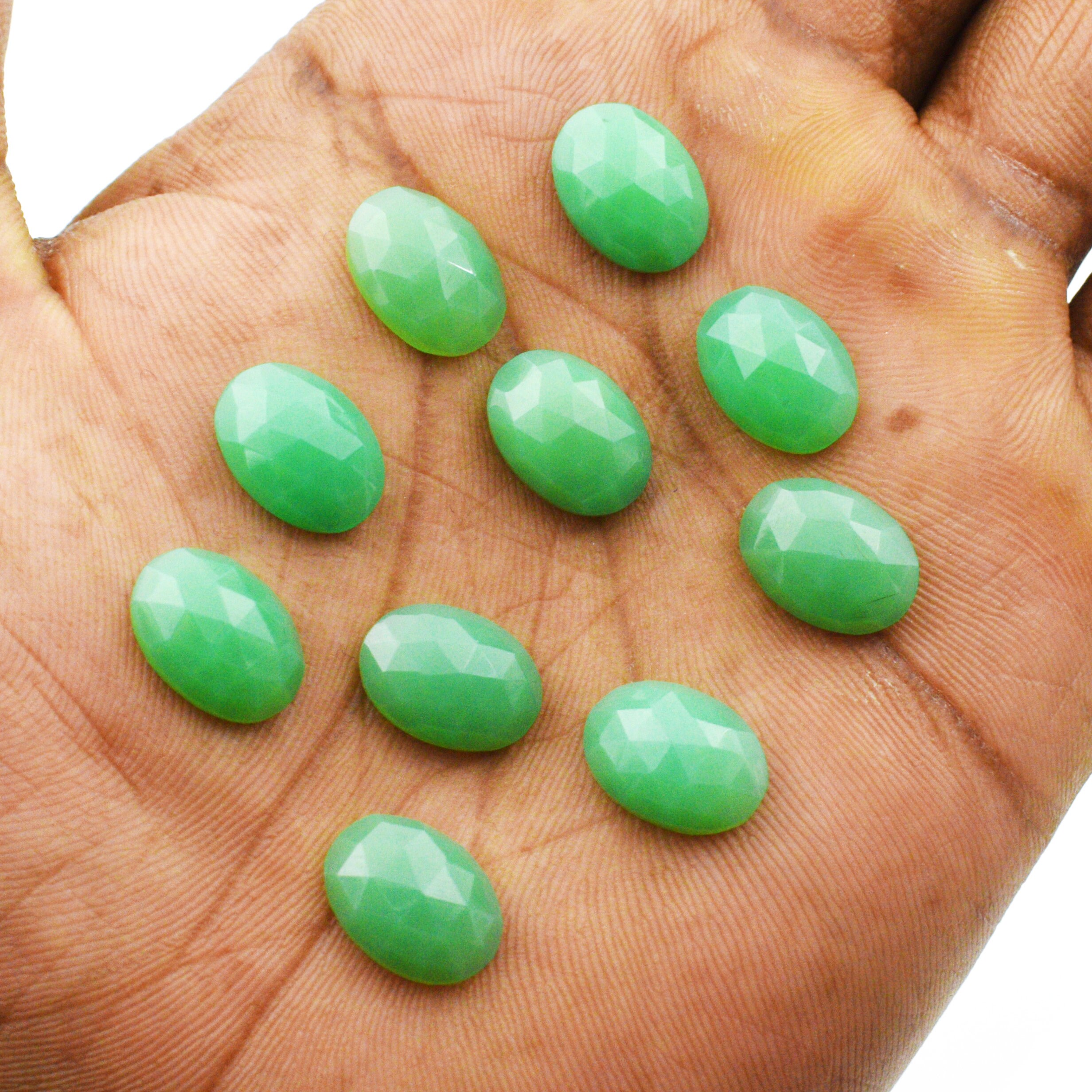 Natural Chrysoprase Faceted Checker Cut Calibrated Gemstone For Jewelry Making All Sizes Available Flat Back Polished Gemstone Natural Chrysoprase Faceted Checker Cut Calibrated Gemstone For Jewelry Making All Sizes Available Flat Back Polished Gemstone