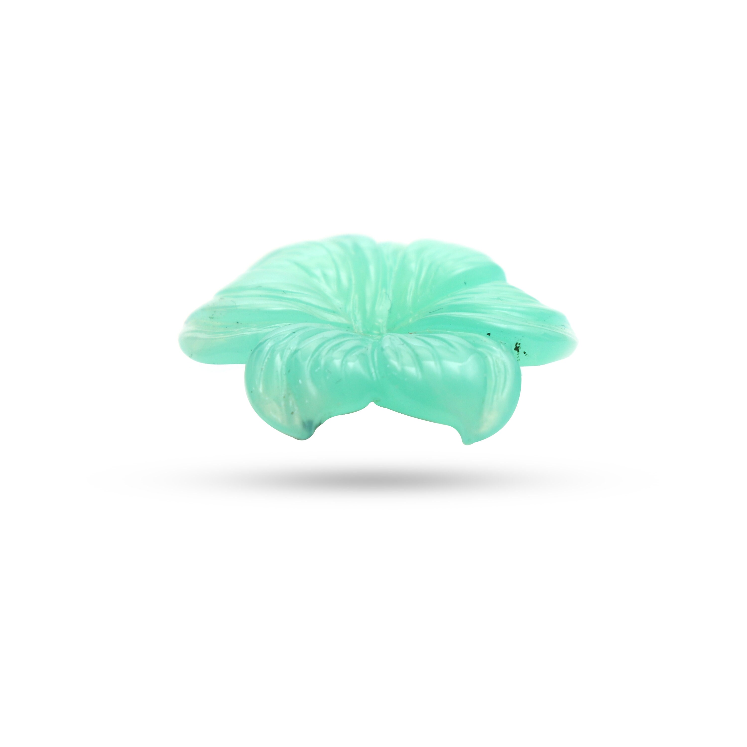 Natural Chrysoprase Flower Carving Loose Gemstone, 24x25 Mm, Chrysoprase Jewelry Handmade Gift For Women, 1 Piece