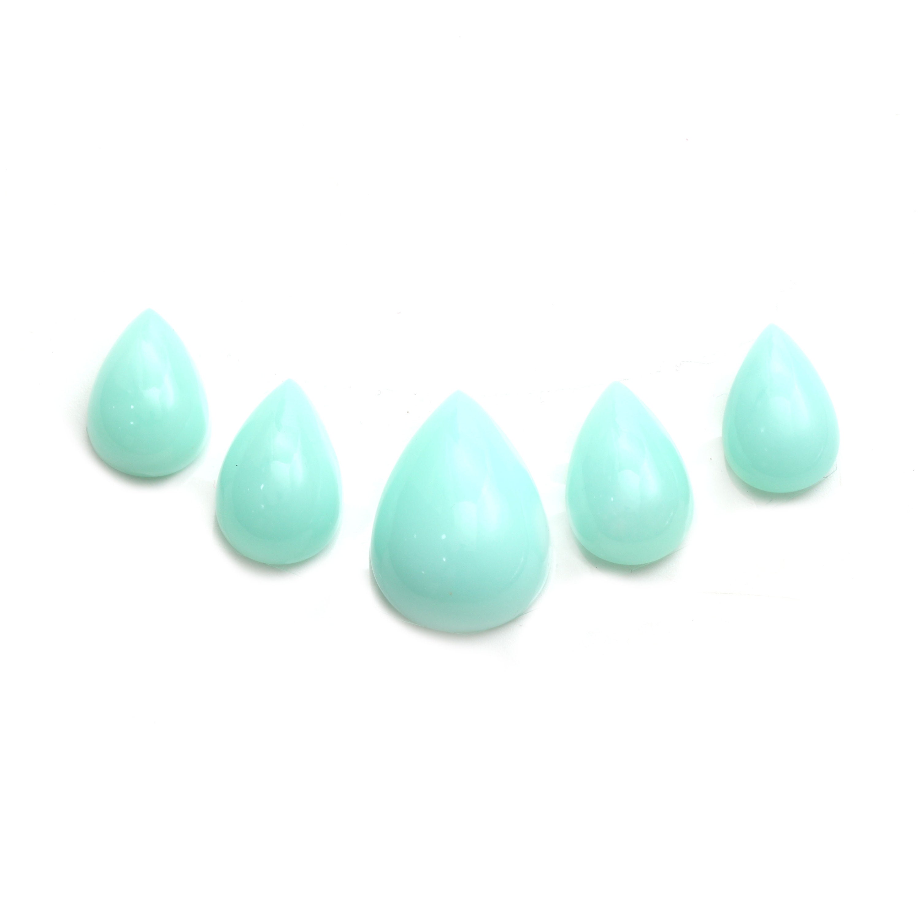Natural Chrysoprase Smooth Pear Loose Gemstone, 16x11mm To 23x17mm, Chrysoprase Pear Jewelry Making Gemstone, Gift For Her, Set Of 5 Pieces