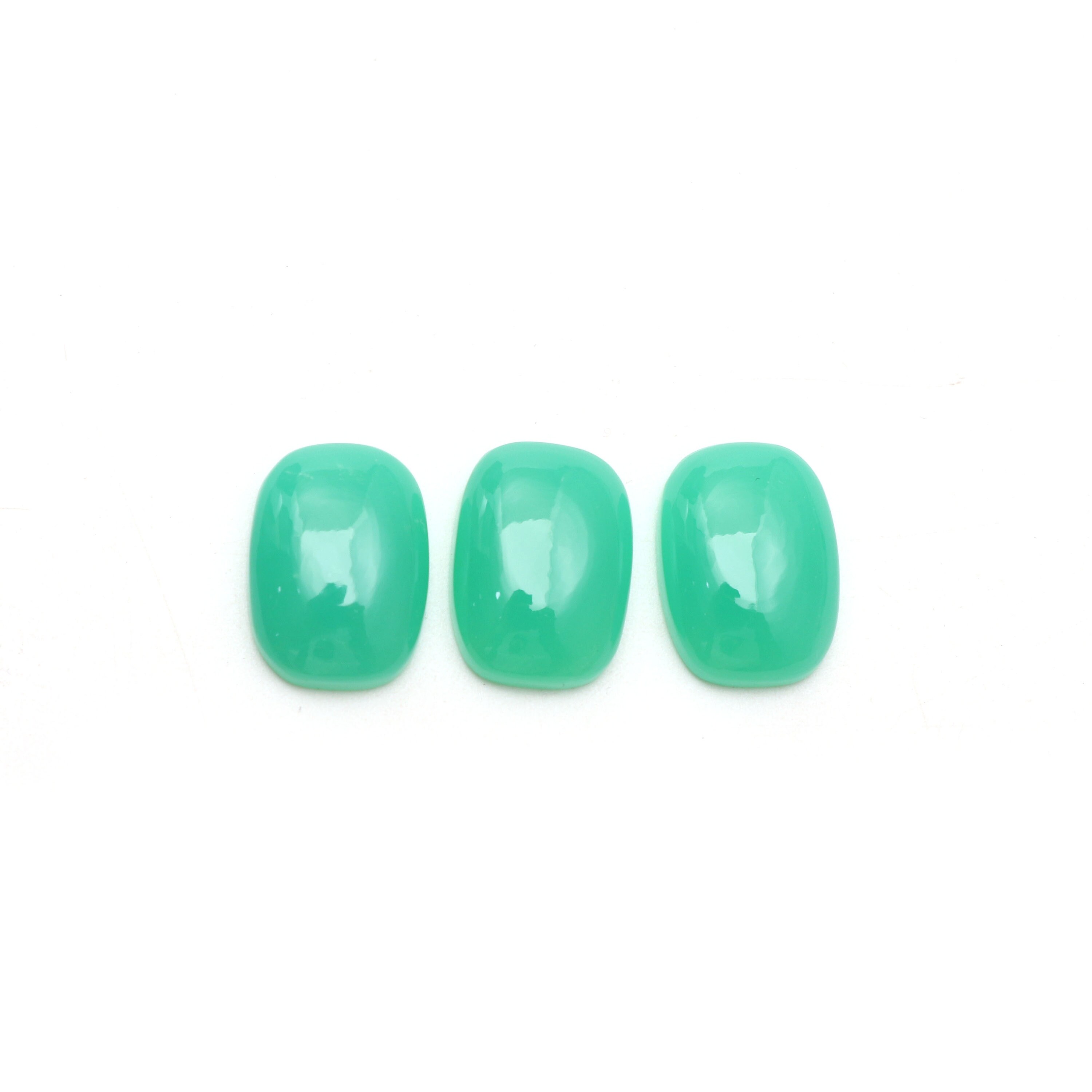 Natural Chrysoprase Smooth Rectangle Loose Gemstone, 13x18 Mm, Chrysoprase Rectangle Jewelry Making Gemstone, Gift For Her, 3 Pieces