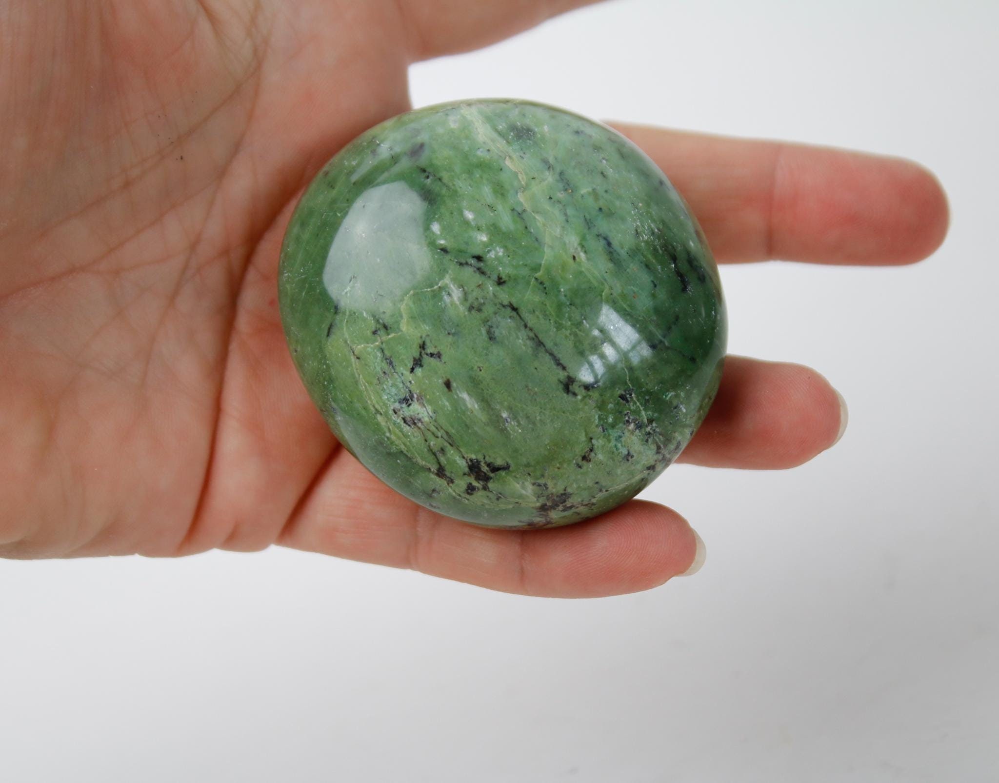 Chrysoprase Polished Palm Stone