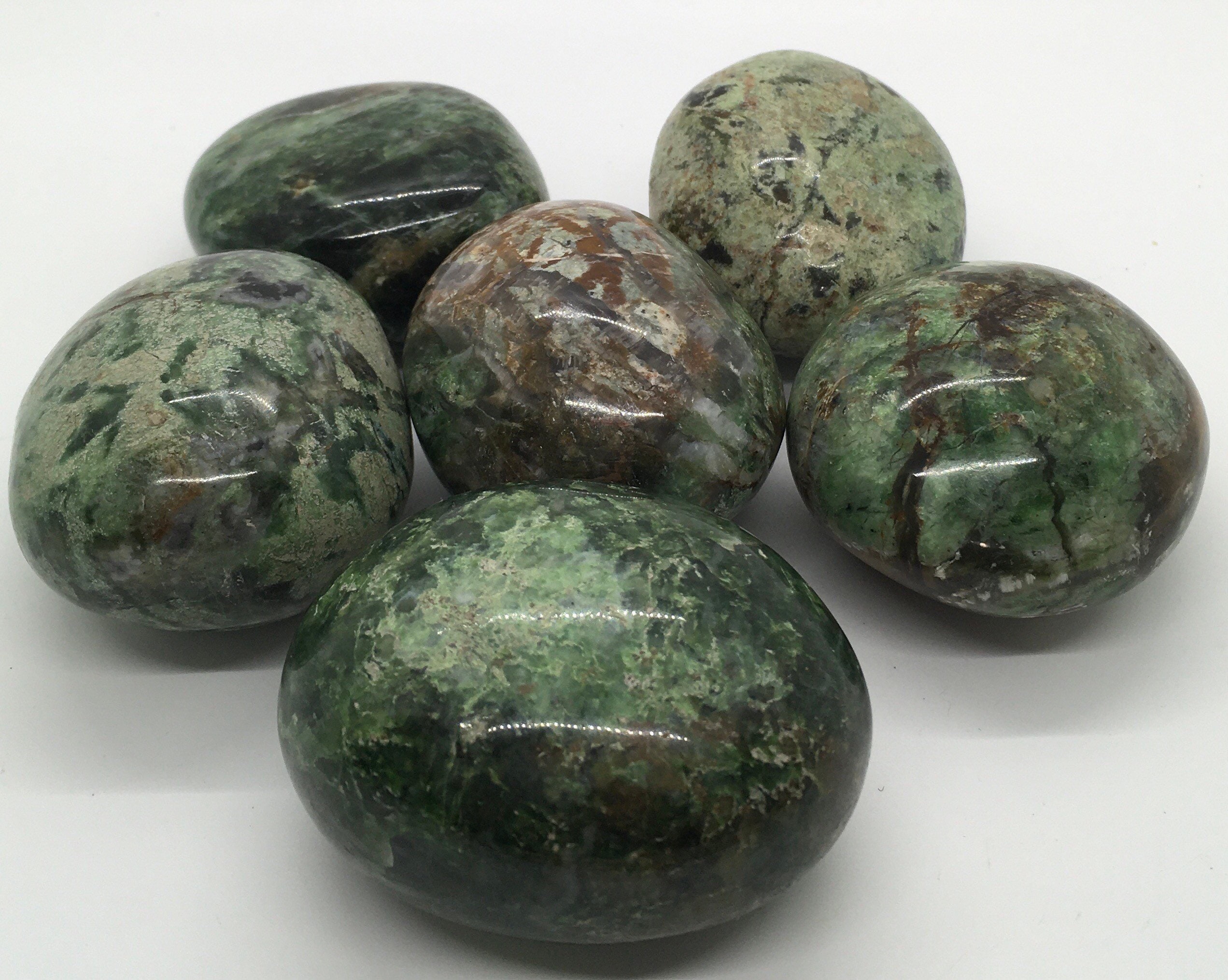 Chrysoprase Polished Stone: Palm Healing Crystal Chrysoprase Polished Stone: Palm Healing Crystal