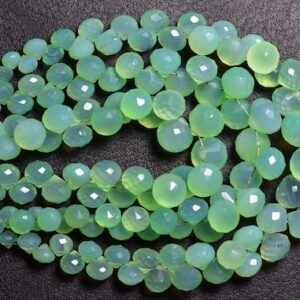Superb Lime Chalcedony Onion Beads - 7 Inches - Beautiful Natural Faceted Chrysoprase Color Chalcedony Onion - Size Is 5.5-8 Mm #1345 Superb Lime Chalcedony Onion Beads - 7 Inches - Beautiful Natural Faceted Chrysoprase Color Chalcedony Onion - Size Is 5.5-8 Mm #1345