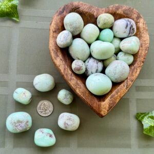 Tumbled Chrysoprase Crystal – Joy, Growth & Emotional Renewal – Heart Chakra Healing